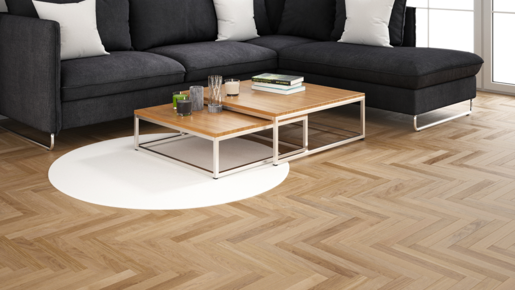 Relaxing living room with scented candles and a new LVT floor from Parsons Flooring