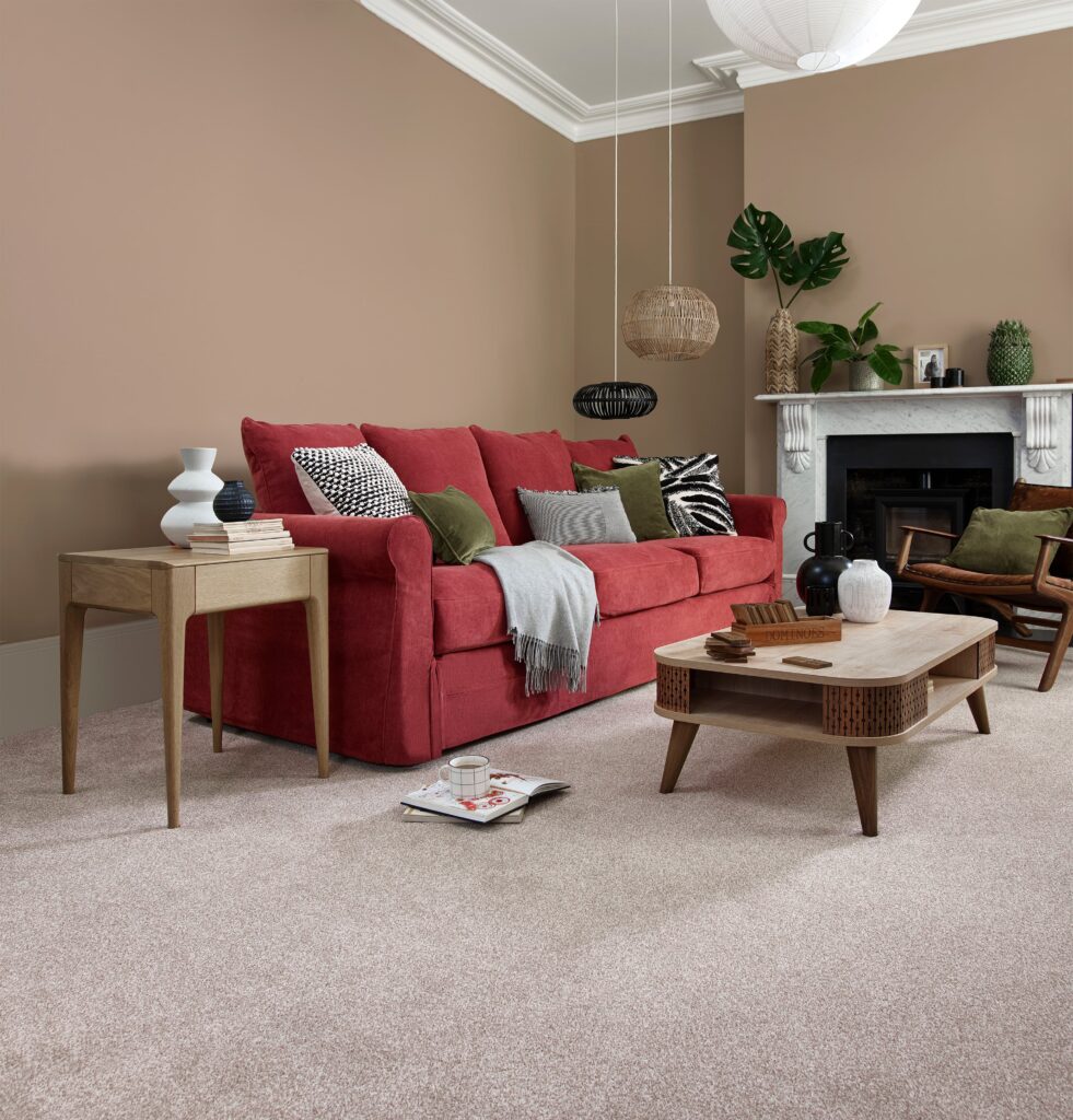Living room carpet fitted and supplied by Gloucestershire based company Parsons Flooring